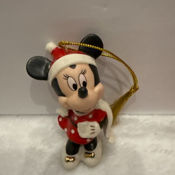 Lenox Disney Mickey and Minnie Mouse 24k Gold Accents Christmas Ornament - Picture 12 of 14